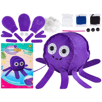 Kreatywny Zestaw Wyszywanka, Maskotka, Pluszak Do Szycia Zwierzęta Morskie OŚMIORNICA