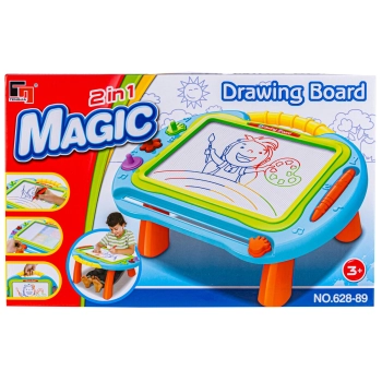 Tablica Edukacyjna, Magnetyczna 2w1, Znikopis, Stolik Pisak Stempelki