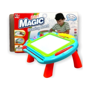 Tablica Edukacyjna, Magnetyczna 2w1, Znikopis, Stolik Pisak Stempelki