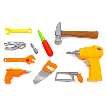 Multifunkcyjny Stolik + Narzędzia, Wkrętarka + Kreatywna Mozaika 355el. Zestaw Konstrukcyjny