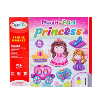 Kreatywny Zestaw Stwórz Magnes, Odlew DIY KSIĘŻNICZKI, KRÓLEWNA, KAROCA, KORONA Zrób To Sam