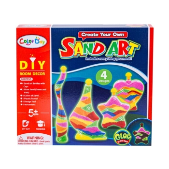 MAGICZNY PIASEK DO WYPEŁNIANIA, PIASEK DO SYPANIA, SAND ART, Kolorowe Butelki - Zrób To Sam DIY, Kreatywny Zestaw