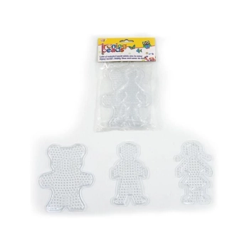 Szablon Do Prasowanek, Podstawka 3 Wzory, MISIU, 2 x LUDZIK Prasowanka Koraliki Do Prasowania