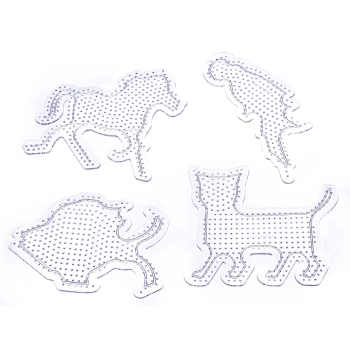 Szablon Do Prasowanek, Podstawka 4 Wzory, KOTEK KONIK PAPUGA RYBKA Prasowanka Koraliki Do Prasowania