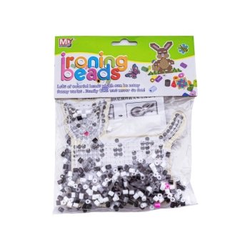 Koraliki do prasowania, Prasowanka, Szablon, Saszetka ŁACIATY KOTEK, PSTROKATY KOT