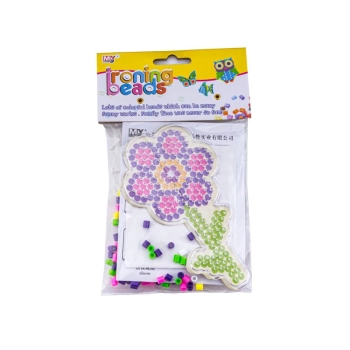 Koraliki do prasowania, Prasowanka, Szablon, Saszetka KOLOROWY KWIATEK