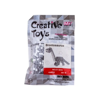 Koraliki do prasowania Wersja 3D, BRONTOZAUR, DINOZAUR, Saszetka, Prasowanka