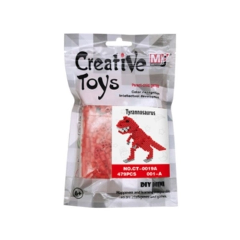 Koraliki do prasowania Wersja 3D, TYRANOZAUR, T-REX, DINOZAUR, Saszetka, Prasowanka