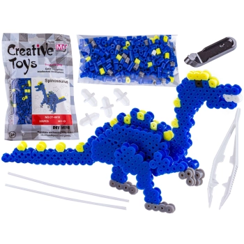 Koraliki do prasowania Wersja 3D, VELOCIRAPTOR, DINOZAUR, Saszetka, Prasowanka