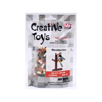 Koraliki do prasowania Wersja 3D, DZIĘCIOŁ Ptak, Saszetka, Prasowanka