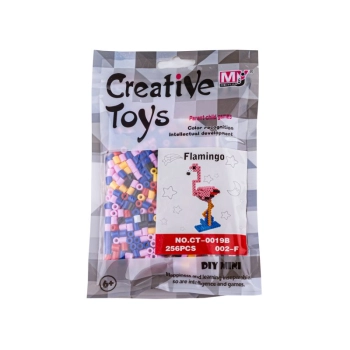 Koraliki do prasowania Wersja 3D, FLAMING Ptak, Saszetka, Prasowanka