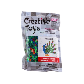 Koraliki do prasowania Wersja 3D, PAW Ptak, Saszetka, Prasowanka