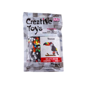 Koraliki do prasowania Wersja 3D, TUKAN Ptak, Saszetka, Prasowanka