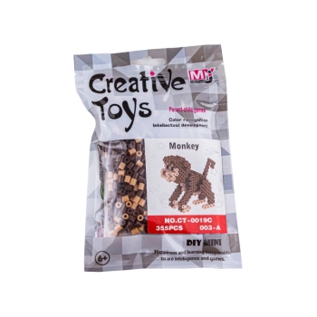 Koraliki do prasowania Wersja 3D, MAŁPKA, MAŁPA, Saszetka, Prasowanka