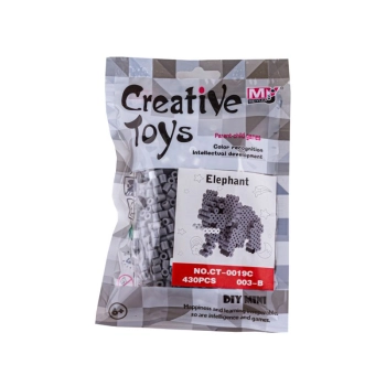 Koraliki do prasowania Wersja 3D, SŁONIK, SŁOŃ, Saszetka, Prasowanka