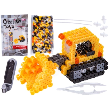 Koraliki do prasowania Wersja 3D, BULDOŻER, SPYCH, Saszetka, Prasowanka