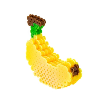 Koraliki do prasowania Wersja 3D, Szablon BANAN Owoce, Saszetka, Prasowanka