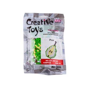 Koraliki do prasowania Wersja 3D, Szablon GRUSZKA Owoce, Saszetka, Prasowanka