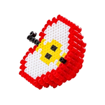 Koraliki do prasowania Wersja 3D, Szablon JABŁKO Owoce, Saszetka, Prasowanka