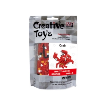 Koraliki do prasowania Wersja 3D, Szablon KRAB, Saszetka, Prasowanka