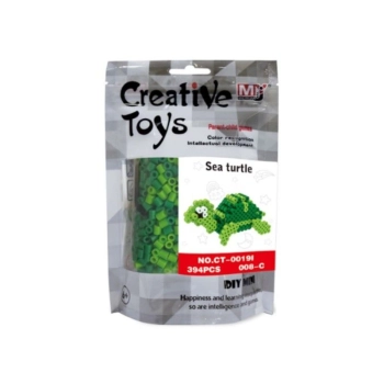 Koraliki do prasowania Wersja 3D, Szablon ŻÓŁW MORSKI, Saszetka, Prasowanka