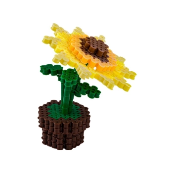 Koraliki do prasowania Wersja 3D, Szablon Kwiatek SŁONECZNIK, Saszetka, Prasowanka