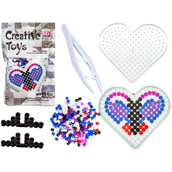 Koraliki do prasowania, Prasowanka, Szablon, Saszetka MOTYL SERCE