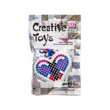 Koraliki do prasowania, Prasowanka, Szablon, Saszetka MOTYL SERCE