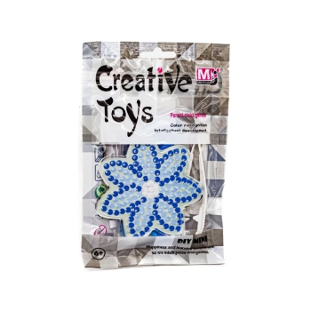 Koraliki do prasowania, Prasowanka, Szablon, Saszetka NIEBIESKI KWIATEK