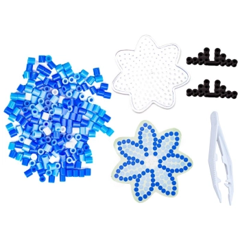 Koraliki do prasowania, Prasowanka, Szablon, Saszetka NIEBIESKI KWIATEK