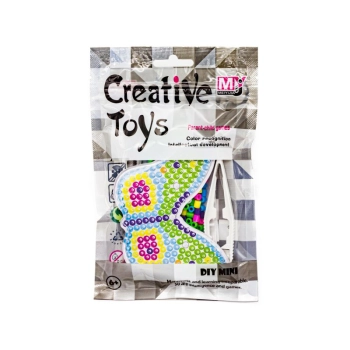 Koraliki do prasowania, Prasowanka, Szablon, Saszetka KOLOROWY MOTYL