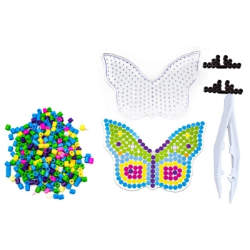 Koraliki do prasowania, Prasowanka, Szablon, Saszetka KOLOROWY MOTYL