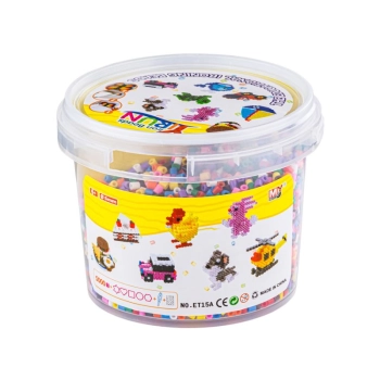 Prasowanka, Koraliki Do Prasowania, Zestaw 5000 Elementów Wiaderko + SZABLONY, 5 Podstawek