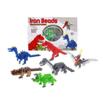 Prasowanka, Koraliki Do Prasowania, Zestaw DINOZAURY 3D 3000 Sztuk