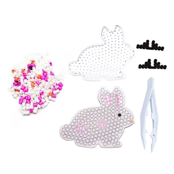 Koraliki Do Prasowania Szablony Jednorożec, Królik, Zestaw 2000 Elementów, Prasowanka, Kuferek