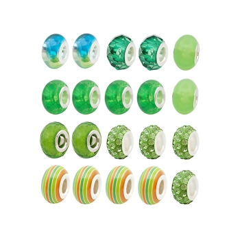 Zestaw Do Tworzenia Robienia Biżuterii, Bransoletek, Charmsy, Zawieszki, Koraliki ODCIENIE ZIELENI + Etui