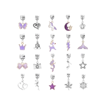 Zestaw Do Tworzenia Robienia Biżuterii, Bransoletek, Charmsy, Zawieszki, Koraliki ODCIENIE FIOLETU + Etui