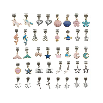 Zestaw Do Tworzenia Robienia Biżuterii, Bransoletek, Charmsy, Zawieszki, Koraliki NIEBIESKO-RÓŻOWY MIX + Etui