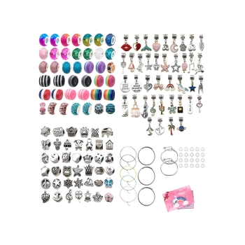 Zestaw Do Tworzenia Robienia Biżuterii, Bransoletek, Charmsy, Zawieszki, Koraliki MIX