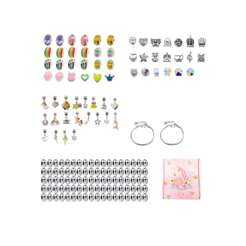 Zestaw Do Tworzenia Robienia Biżuterii, Bransoletek, Charmsy, Zawieszki, Koraliki MIX