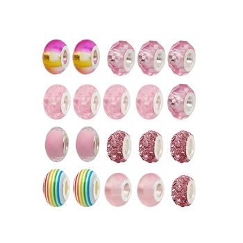 Zestaw Do Tworzenia Robienia Biżuterii, Bransoletek, Charmsy, Zawieszki, Koraliki ODCIENIE RÓŻU