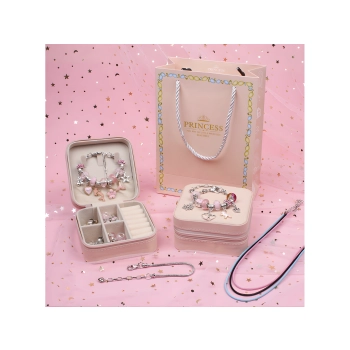 Zestaw Do Tworzenia Robienia Biżuterii, Bransoletek, Charmsy, Zawieszki, Koraliki ODCIENIE RÓŻU