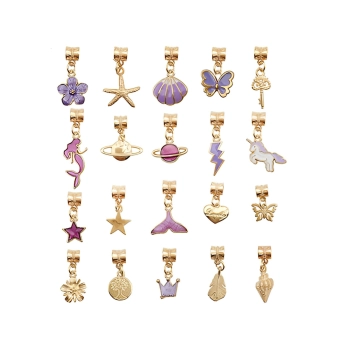 Zestaw Do Tworzenia Robienia Biżuterii, Bransoletek, Charmsy, Zawieszki, Koraliki ODCIENIE FIOLETU