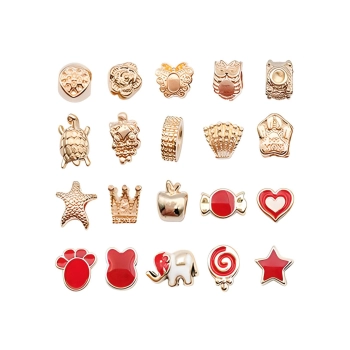 Zestaw Do Tworzenia Robienia Biżuterii, Bransoletek, Charmsy, Zawieszki, Koraliki ODCIENIE CZERWIENI