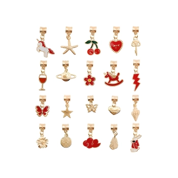 Zestaw Do Tworzenia Robienia Biżuterii, Bransoletek, Charmsy, Zawieszki, Koraliki ODCIENIE CZERWIENI