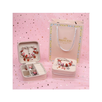 Zestaw Do Tworzenia Robienia Biżuterii, Bransoletek, Charmsy, Zawieszki, Koraliki ODCIENIE CZERWIENI