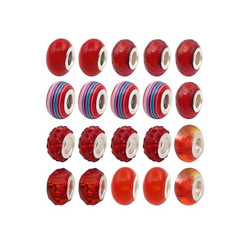 Zestaw Do Tworzenia Robienia Biżuterii, Bransoletek, Charmsy, Zawieszki, Koraliki ODCIENIE CZERWIENI Przecena 1