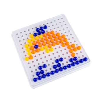 Kreatywna Mozaika, Układanka, Klocki 2w1, Wkrętak Śrubki Guziki 420 el.