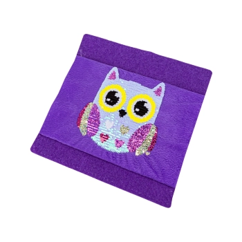 Kreatywny Zestaw, Wyszywanka, Pluszowa PODUSZKA Do Szycia DIY JASIEK Z Cekinami SOWA