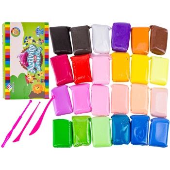 Masa Plastyczna, Ciastolina, 24 Kolory, Uzupełniacz, Zapas